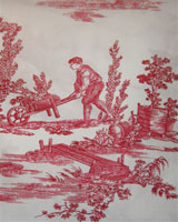 Toile de Jouy : rouge